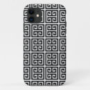 Recherche de motif grec iphone coques Blanc