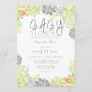 Recherche de succulent baby shower invitations Moderne