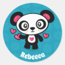 Recherche de pandas mignons autocollants Rose