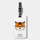 Recherche de cartoon bagages étiquettes Tigre