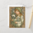 Recherche de fée vintage cartes postales Vert