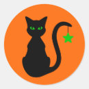 Recherche de yeux verts de chat autocollants Orange