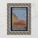 Recherche de chemin de fer vintage cartes postales Suisse