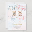 Recherche de teddy bear gender reveal invitations Ours en peluche