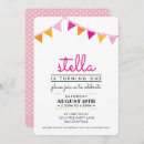 Zoek naar eerste verjaardagspartij uitnodigingen Typografie