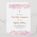 Recherche de rose petite communion invitations Fille