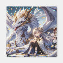 Recherche de dragon blanc magnets Imaginaire