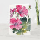 Recherche de géranium vœux cartes Aquarelle