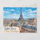 Recherche de toits paris cartes postales Tour eiffel