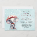 Recherche de watercolor elephant baby shower invitations Moderne