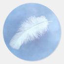 Recherche de plumes blanches autocollants Bleu