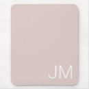 Recherche de rose et blanc tapis souris Monogrammé