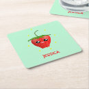 Recherche de nourriture kawaii dessous de verres Fraise