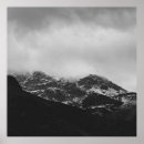 Recherche de neige couverte posters Noir et blanc