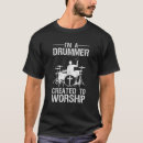 Recherche de drummer hommes tshirts Batteur