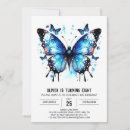Recherche de blue butterfly anniversaire invitations Papillon