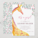 Recherche de giraffe baby shower invitations Rose
