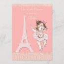 Recherche de ballerine vintage invitations Baby girl