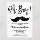 Recherche de mustache baby shower invitations Moderne