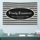 Zoek naar diamanten spandoeken Zwart wit