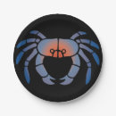 Recherche de fruits de mer assiettes en papier Crabe bleu