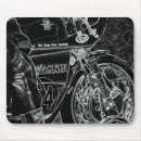 Recherche de moto classique tapis souris Blanc