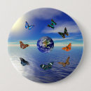 Recherche de papillons bleus badges Vintage