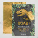 Recherche de gold dinosaur invitations D'anniversaire de dinosaure