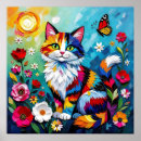 Zoek naar kleurrijke katten posters Bloemen