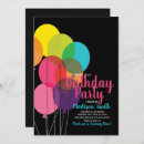Recherche de ballons colorés invitations À l'anniversaire