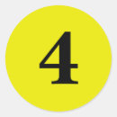 Recherche de numéro 4 autocollants Nombre