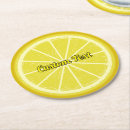 Recherche de tranche citron de dessous de verres Jaune