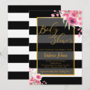 Recherche de floral noir et blanc invitations Rose