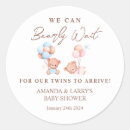 Zoek naar tweeling baby shower stickers Tweeling jongen en meisje