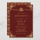 Recherche de damask invitations Rouge
