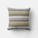 Recherche de zigzag jaune coussins Abstrait