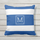 Recherche de rayures bleues et blanches coussins Pour elle