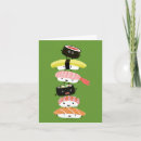 Recherche de kawai vœux cartes Sushi