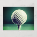 Recherche de balles de golf cartes postales Blanc