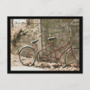 Recherche de vélo tandem cartes postales Rouge