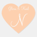 Recherche de coeur mariage autocollants Monogramme