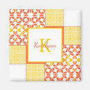 Recherche de motifs géométriques magnets Orange