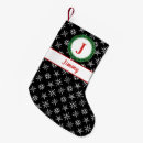 Zoek naar zwart wit kerstsokken Initialen