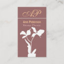 Recherche de orchidée tropicale cartes visite Monogramme