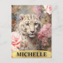 Recherche de léopard rose cartes postales Aquarelle