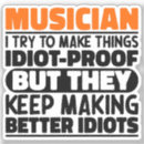 Recherche de pour musiciens autocollants Drôle
