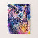 Recherche de dessin hibou puzzles Animaux