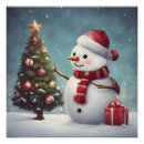 Recherche de snowman posters Arbre de noël