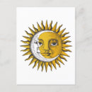 Recherche de soleil lune cartes postales Vintage