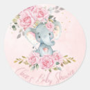 Recherche de jungle autocollants Baby shower éléphant